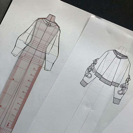 Fashion Designer's Acrylic Sketch Ruler - Ultimate Guide for Human Figure and Garment Designs