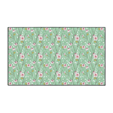 Luxury Blue Blossom Floor Mat: A Touch of Elegance for Your Home