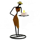 One handed etiquette yellow stripe with candle light