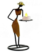 One handed etiquette yellow stripe with candle light