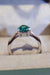 Green Diamond Heart Ring with Moissanite Stone in Sterling Silver - A Symbol of Love and Elegance
