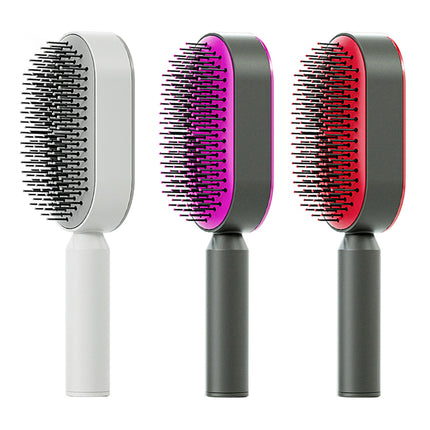 Self Cleaning Hair Brush For Women One-key Cleaning Hair Loss Airbag M