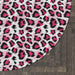 Pink leopard Vibrant Chenille Circle Rug - 60x60 Inch by Maison d'Elite