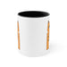 Colorful Kitty Ceramic Coffee Mug - Custom Two-Tone Design (11oz)