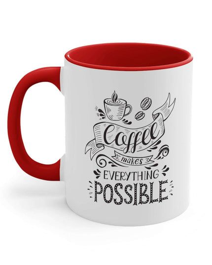 Chic Two-Tone Ceramic Coffee Mug - 11oz for Stylish Sipping