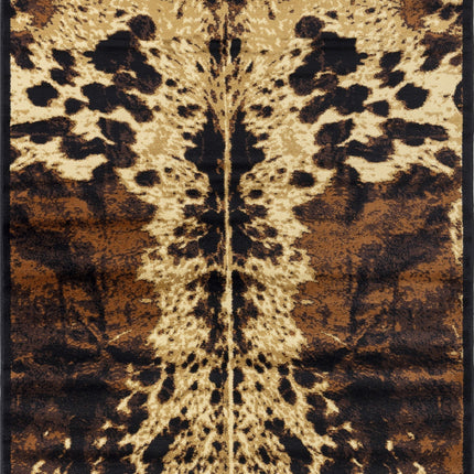 Tribes GC YLS4008 2'7" x 7'3" Southwest Area Rug, Black Polypropylene
