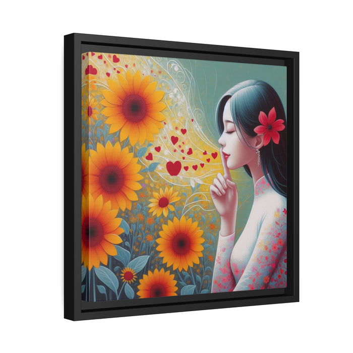 Serene Asian Elegance Matte Canvas Art - Eco-Friendly Style
