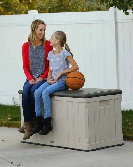 116 Gallon Stylish Desert Sand Outdoor Storage Container - Durable and Weather-Resistant