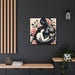 Eco-Friendly Romantic Couple Matte Canvas Wall Art with Black Pinewood Frame