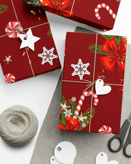 Elegant 3D Holiday Gift Wrapping Paper Set - Artfully Made in the USA
