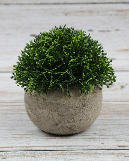 Serene Green Faux Bonsai Plant for Elegant Desk Decoration