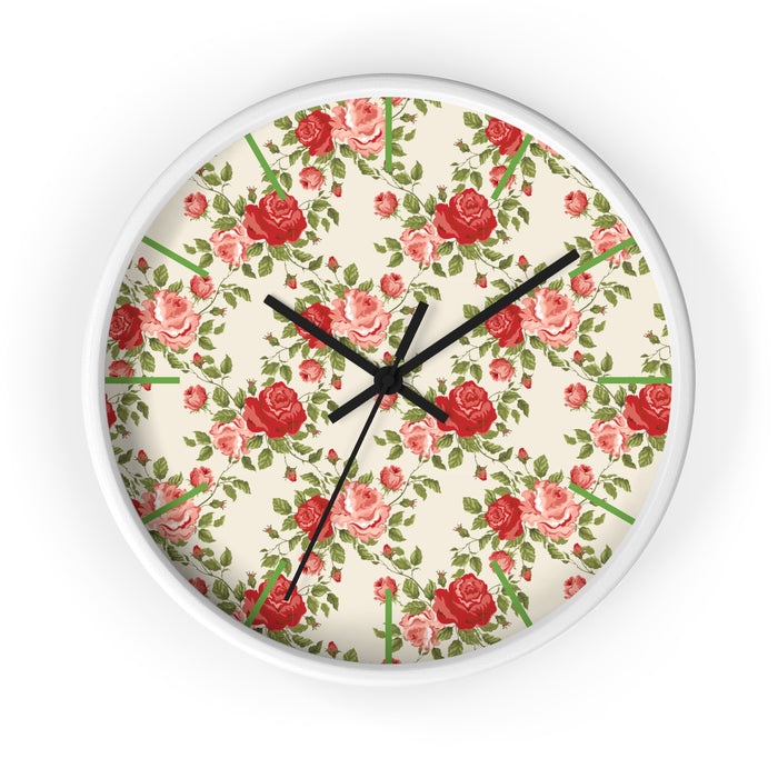 Floral Wall Clock - Handcrafted Elegance for Every Second