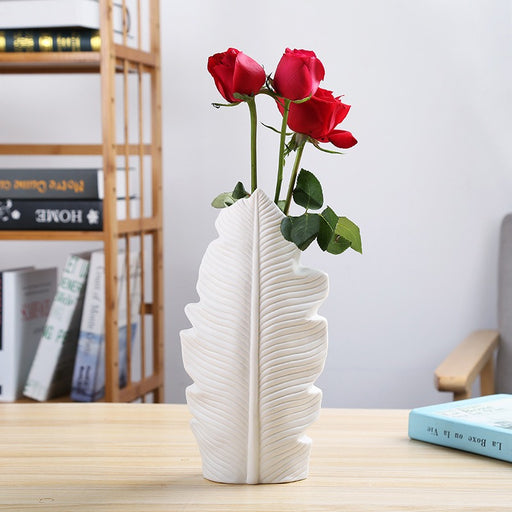 Scandinavian Simple Style Ceramic Vase Decoration Pure White Pigment Roasted Flower Decoration eprolo