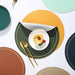 Circular Luxury PVC Leather Dining Table Placemat