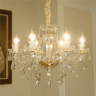 Peekaboo Studio Luxury Crystal Chandelier - Elegant Design & Adjustabl
