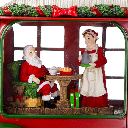 Room and Decor Christmas LED Water Spinning Camper with Mr & Mrs Santa