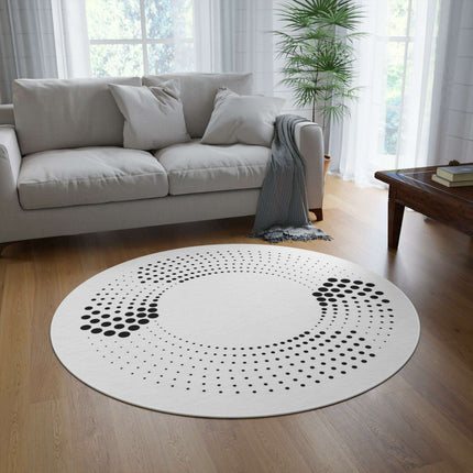 Vibrant Chenille Watercolor Round Area Rug - 5x5 Feet by Maison d'Elite