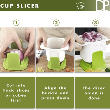 Peekaboo Studio Fruit Cup Slicer - Quick Chopping for Strawberries & B