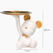 Cartoon Violent Bear Key Storage Decoration Tray for Home and Office
