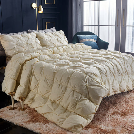 Peekaboo Studio Twisted Cotton Goose Down Duvet Insert - Thick & Warm