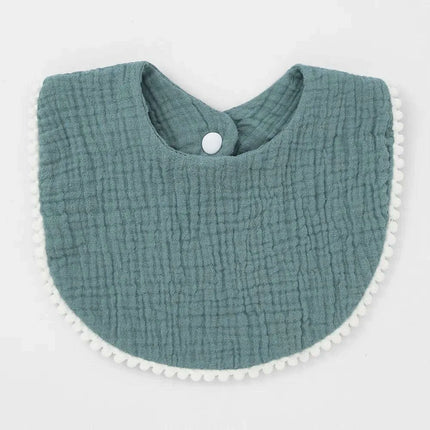 Soft Cotton Baby Bibs with Absorbent Lace - Perfect for Newborns and Toddlers