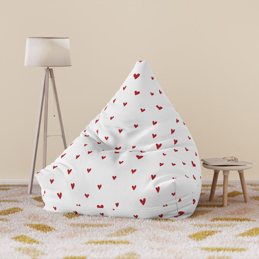 Red Heart Valentine Bean Bag Chair Slipcover - Personalizable