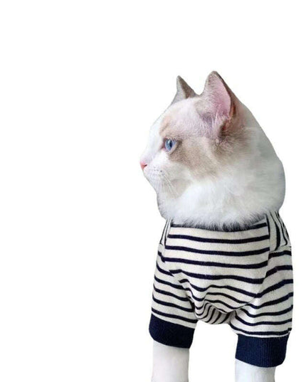 Cozy Cat & Pup Striped Winter Vest