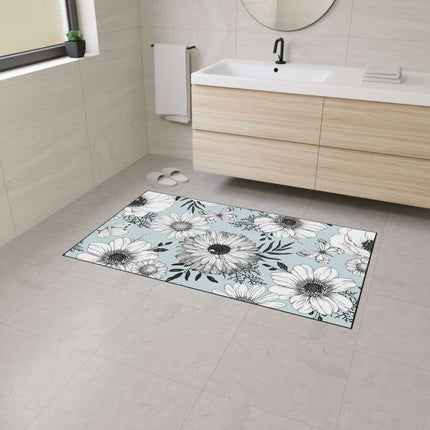 Elegant Floral Executive Area Rug with Enhanced Safety Features