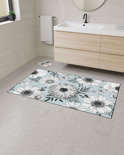 Elegant Floral Executive Area Rug with Enhanced Safety Features