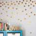Golden Magic Dot Wall Stickers Set for Kids' Rooms and Home Decor