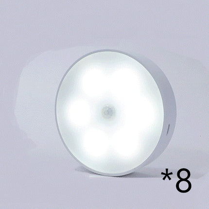 USB Rechargeable Motion Sensor Round LED Puck Light for Kitchen Cabinets
