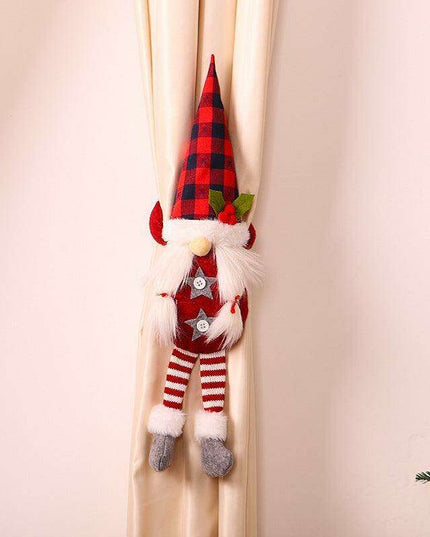 Charming Holiday Gnome Curtain Tiebacks for Enchanting Decor