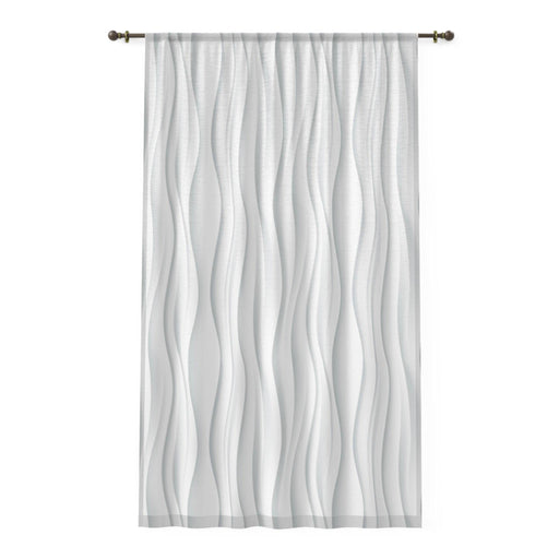 Customizable 3D Waves Polyester Window Curtain by Maison d'Elite