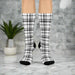 Plush Plaid Print Crew Socks - Luxe Comfort Fusion