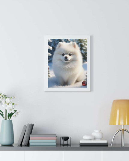 Eco-Friendly Winter Puppy Art Print Collection with Acrylic Protection