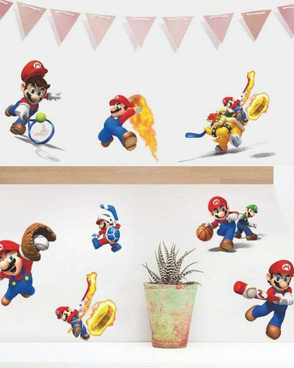 Elegant Super Mario Adventure Nursery Wall Art Decals for Modern Spaces