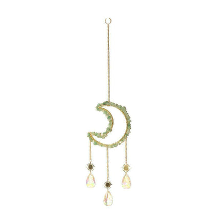 Enchanting Crystal-Embellished Iron Evil Eye Dream Catcher Necklace