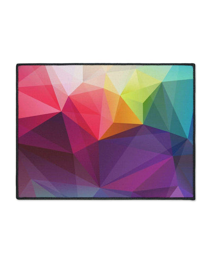 Luxurious Geometric Non-Slip Polyester Floor Mat for Professional Environments