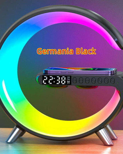 New Intelligent G Shaped LED Lamp Bluetooth Speake Wireless Charger Atmosphere Lamp App Control For Bedroom Home Decor