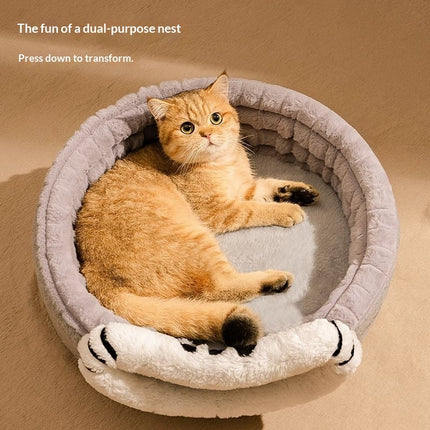 Peekaboo Studio Warm Enclosed Cat Bed - All-Season, Cozy Hideaway
