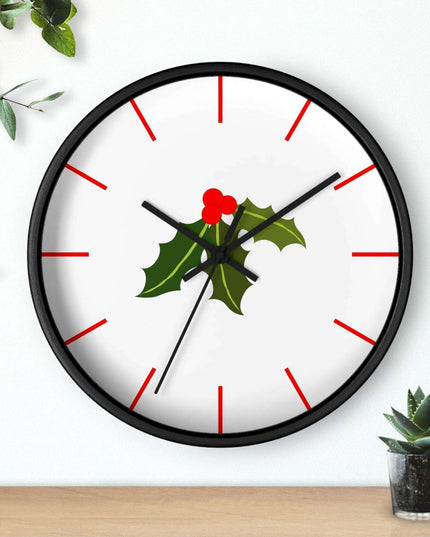 Elegant Artisanal Wooden Wall Clock with Lively Print Design