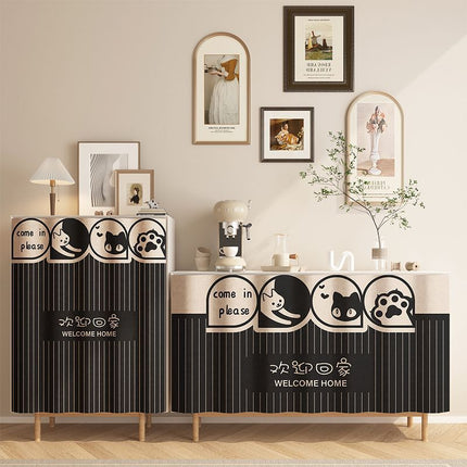 Punch-free Cabinet Shade Curtain Kitchen Door Curtain