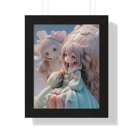 Sustainable Fantasy Anime 3D Girls Vertical Wall Art - Premium Framed Poster Decor