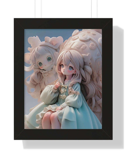 Sustainable Fantasy Anime 3D Girls Vertical Wall Art - Premium Framed Poster Decor