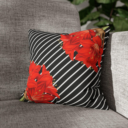 Luxurious Double-Sided Floral Pillow Cover with Zipper Closure