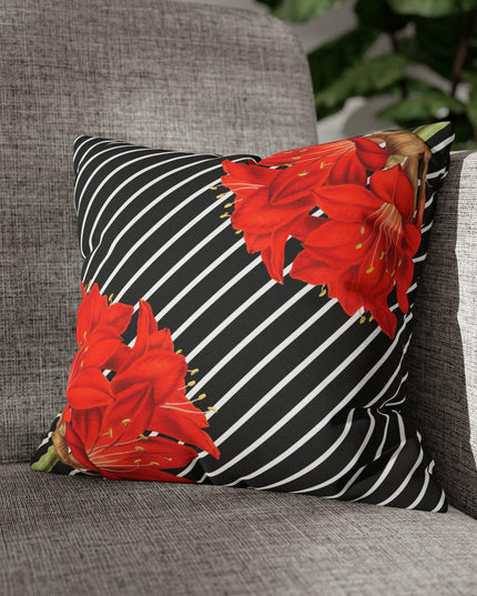 Luxurious Double-Sided Floral Pillow Cover with Zipper Closure