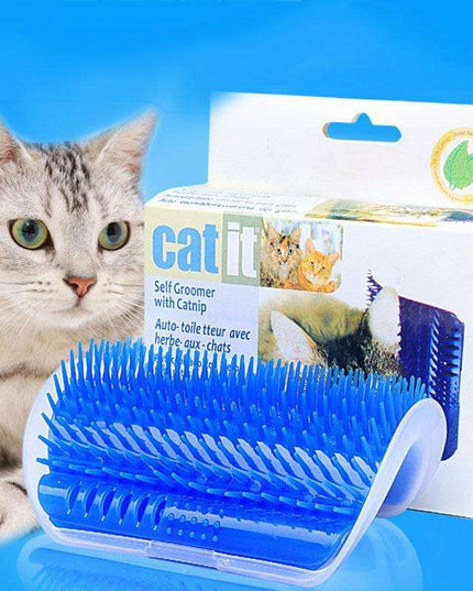 Ultimate Cat Calming Groomer: Self-Massage Brush with Catnip Delight