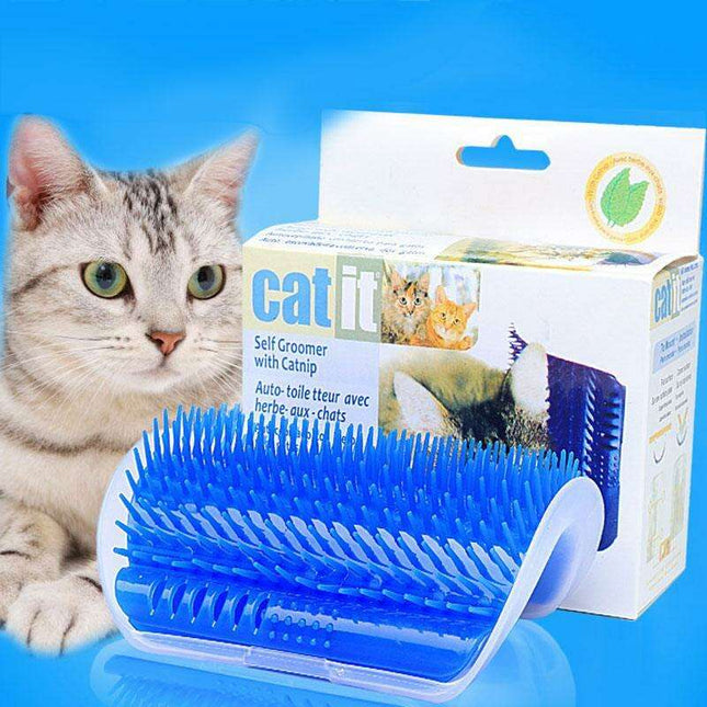 Ultimate Cat Calming Groomer: Self-Massage Brush with Catnip Delight
