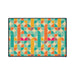 Retro Chic Geometric Area Rug with Grip Backing