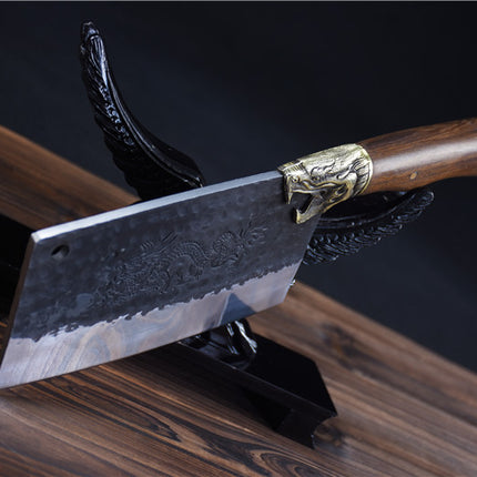 Nonstick Meat Chopping Knife With Rosewood Handle And Copper Fittings